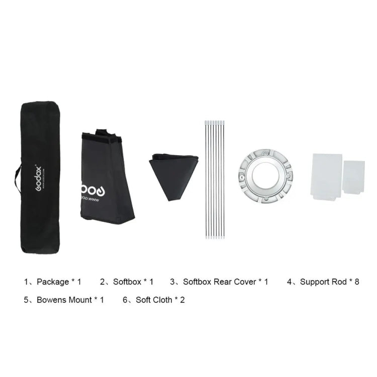 Godox Octagon Softbox Flash Speedlite Studio Photo Light Soft Box with Bowens Mount, Size:140cm
