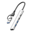 5 in 2 Multi-function HUB Adapter, Interface:USB-C / Type-C + USB-A(Silver) - USB HUB by PMC TechLife | Online Shopping South Africa | PMC TechLife | Buy Now Pay Later Mobicred