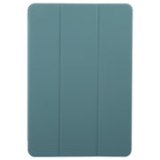 For Huawei MatePad 11.5 S GEBEI 3-folding Holder Shockproof Flip Leather Tablet Case(Dark Green)