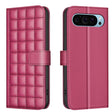 For Google Pixel 9 Square Texture Leather Phone Case(Red) - Google Cases by PMC TechLife | Online Shopping South Africa | PMC TechLife | Buy Now Pay Later Mobicred