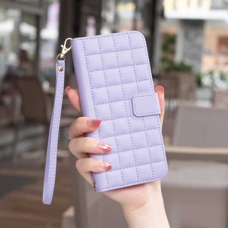 For Google Pixel 9 Pro Square Texture Leather Phone Case(Purple)