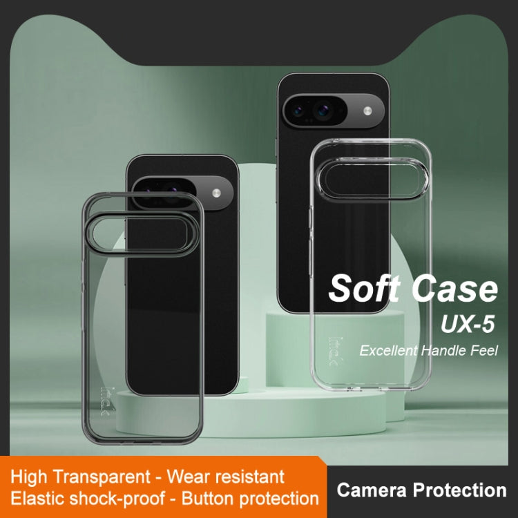 For Google Pixel 9 Pro IMAK UX-5 Series Transparent Shockproof TPU Protective Phone Case(Transparent  Black)