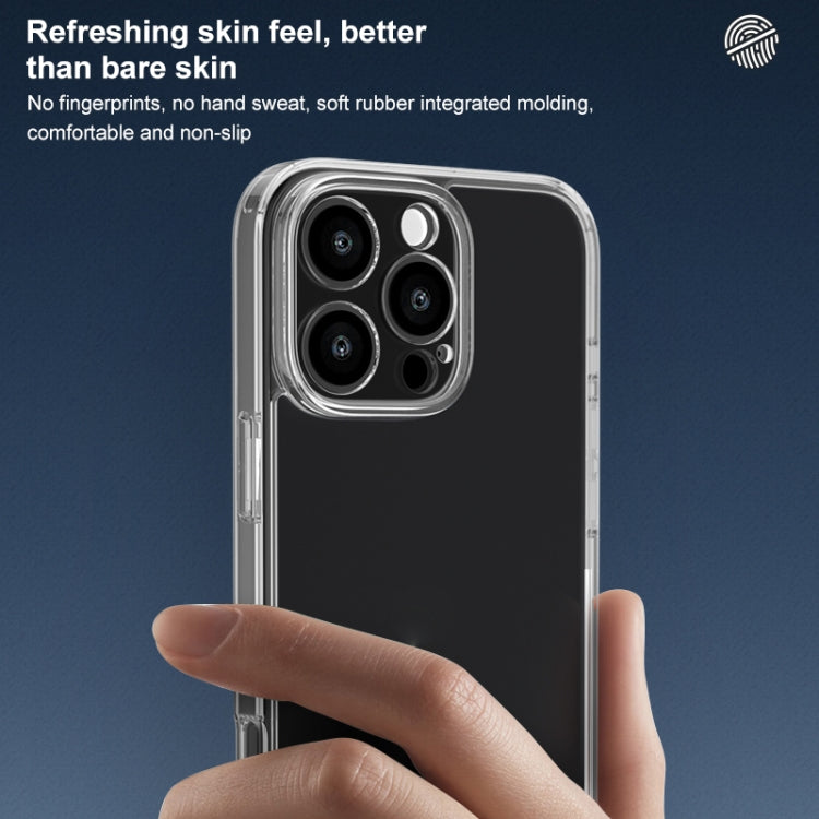 For iPhone 16 Pro Max Four Corner Airbag Transparent Glass Phone Case