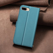For iPhone 16e Square Texture Leather Phone Case(Green)