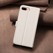 For iPhone 16e Square Texture Leather Phone Case(Beige)