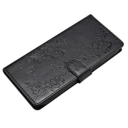 For Blackview A55 Pro Butterflies and Flowers Leather Phone Case(Black)