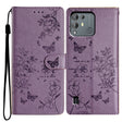For Blackview A55 Pro Butterflies and Flowers Leather Phone Case(Purple) - More Brand by PMC TechLife | Online Shopping South Africa | PMC TechLife | Buy Now Pay Later Mobicred