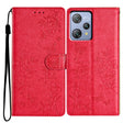 For Blackview A53 / A53 Pro Butterflies and Flowers Leather Phone Case(Red) - More Brand by PMC TechLife | Online Shopping South Africa | PMC TechLife | Buy Now Pay Later Mobicred