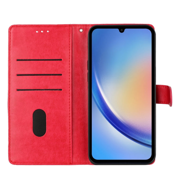 For Ulefone Note 14 Butterflies and Flowers Leather Phone Case(Red)