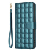 For Samsung Galaxy S25 Ultra 5G Square Texture Leather Phone Case(Green)