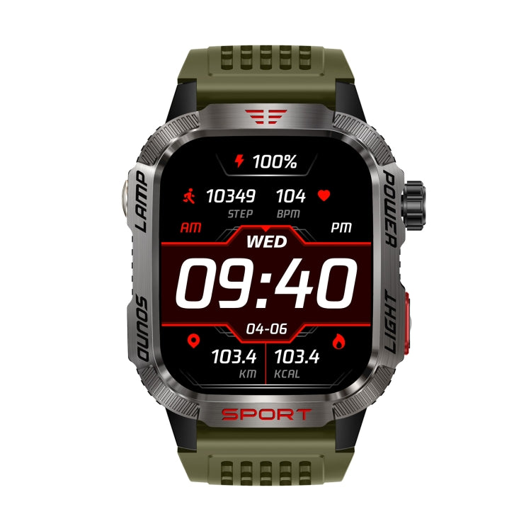 HT29 2.01 inch IPS Screen Triple Proof Smart Watch with Banknote Detector Light(Green)