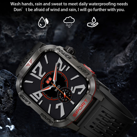 HT29 2.01 inch IPS Screen Triple Proof Smart Watch with Banknote Detector Light(Yellow)