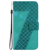 For Samsung Galaxy S25+ 5G Seven-shaped Embossed Leather Phone Case(Green)