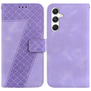 For Samsung Galaxy S25+ 5G Seven-shaped Embossed Leather Phone Case(Purple)