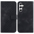 For Samsung Galaxy S25+ 5G Seven-shaped Embossed Leather Phone Case(Black) - Galaxy S25+ 5G Cases by PMC Jewellery | Online Shopping South Africa | PMC Jewellery | Buy Now Pay Later Mobicred