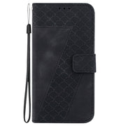 For Samsung Galaxy S25+ 5G Seven-shaped Embossed Leather Phone Case(Black)