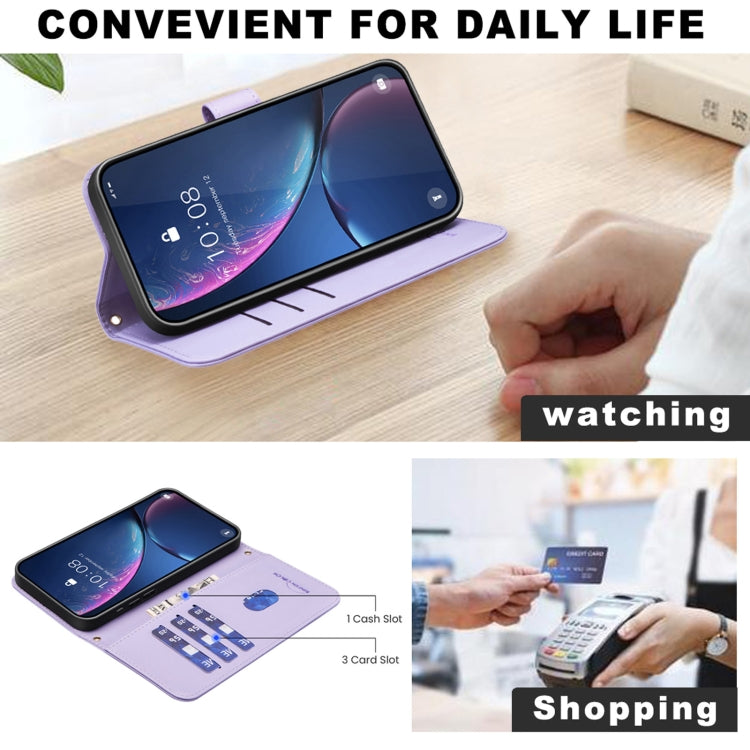 For Redmi K70 / K70 Pro Square Texture Leather Phone Case(Purple)