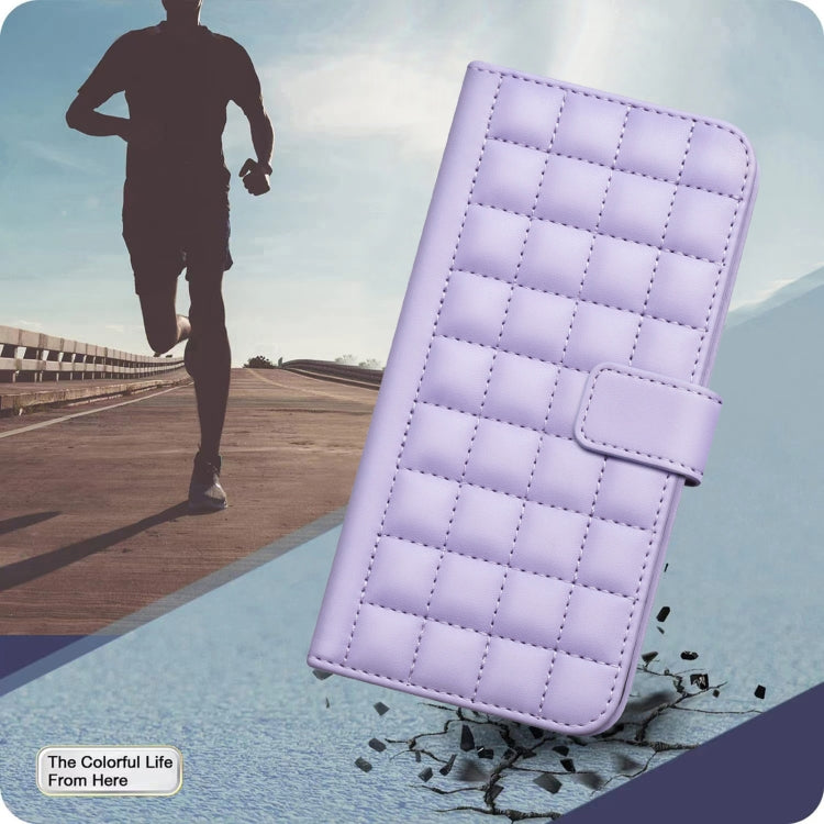 For Redmi K70 / K70 Pro Square Texture Leather Phone Case(Purple)