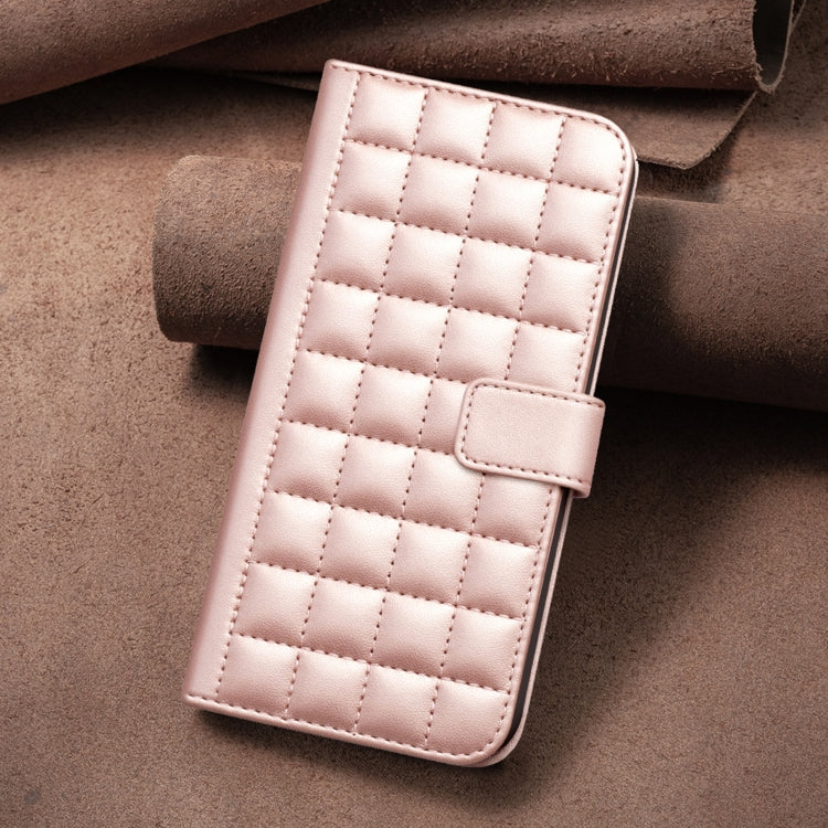 For Redmi K70 / K70 Pro Square Texture Leather Phone Case(Rose Gold)