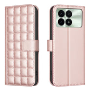 For Redmi K70 / K70 Pro Square Texture Leather Phone Case(Rose Gold)