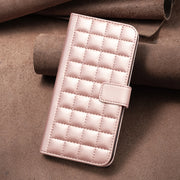 For Redmi K70 / K70 Pro Square Texture Leather Phone Case(Rose Gold)