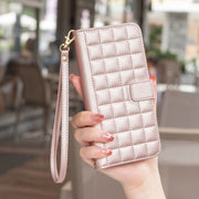 For Redmi K70 / K70 Pro Square Texture Leather Phone Case(Rose Gold)