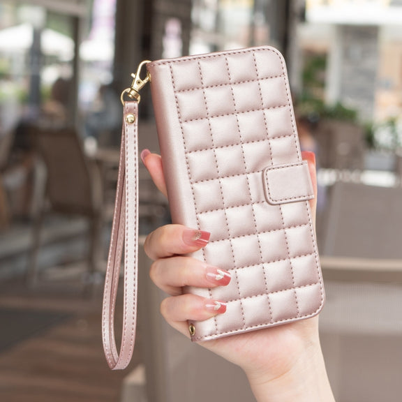 For Redmi K70 / K70 Pro Square Texture Leather Phone Case(Rose Gold)