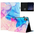 For Lenovo Tab M11/ Xiaoxin Pad 11 2024 Marble Litchi Leather Smart Tablet Case(Pink Blue) - free shipping - PMC Jewellery - Order now!