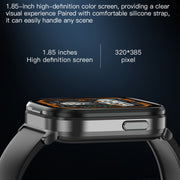 X9 1.85 inch Square Screen 2 in 1 Bluetooth Earphone Smart Watch(Gold Pink)