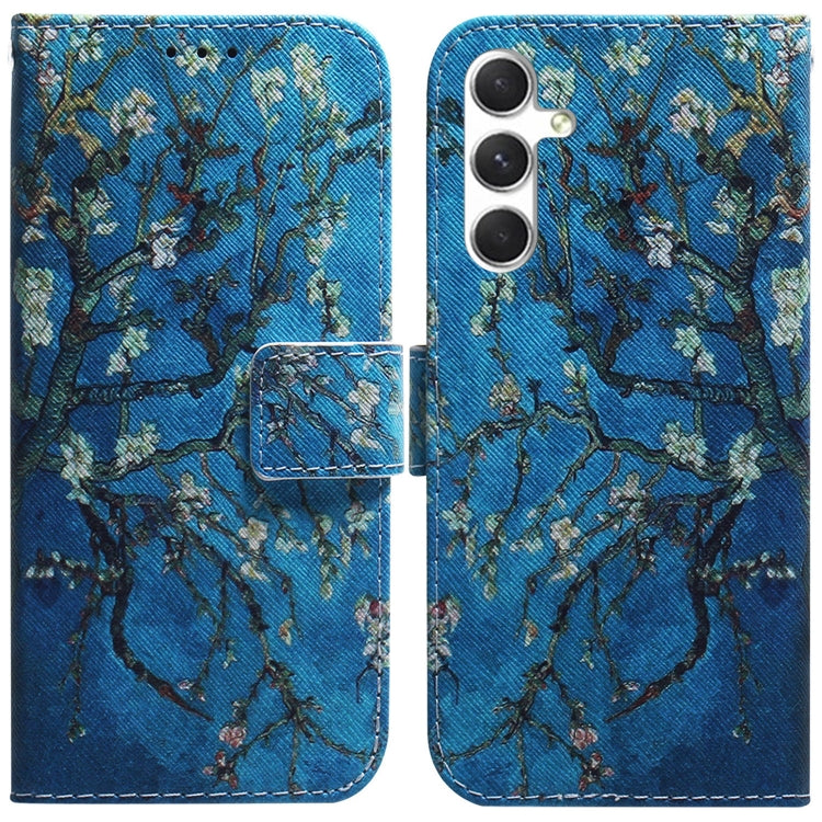For Samsung Galaxy S25 5G Coloured Drawing Flip Leather Phone Case(Apricot)