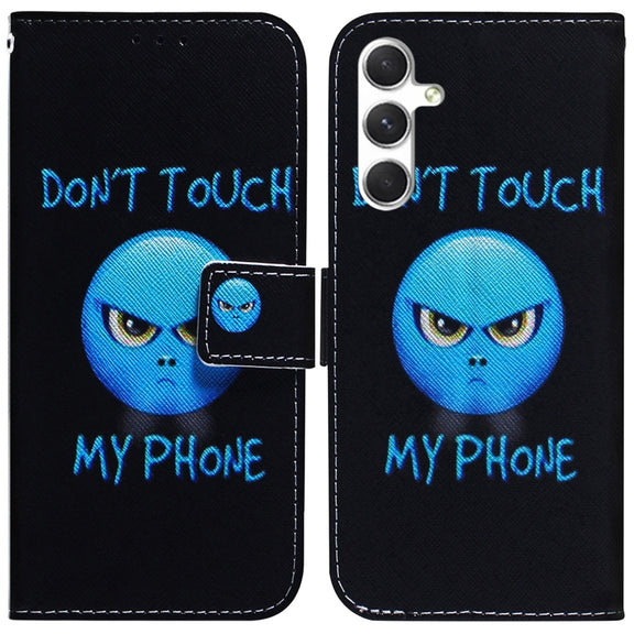 For Samsung Galaxy S25 5G Coloured Drawing Flip Leather Phone Case(Anger)