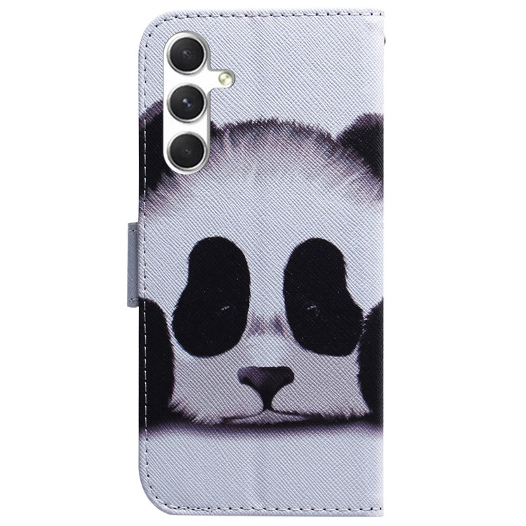For Samsung Galaxy S25+ 5G Coloured Drawing Flip Leather Phone Case(Panda)