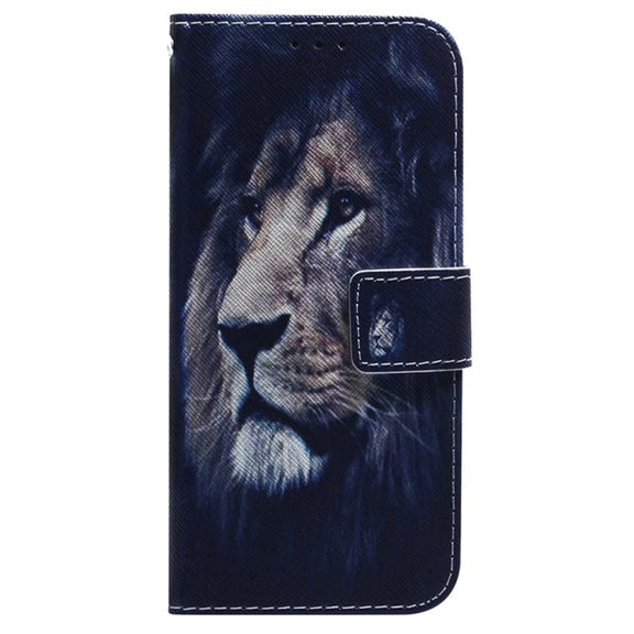 For Samsung Galaxy S25 Ultra 5G Coloured Drawing Flip Leather Phone Case(Lion)
