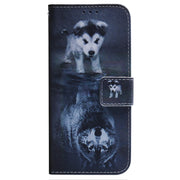 For Samsung Galaxy S25 Ultra 5G Coloured Drawing Flip Leather Phone Case(Wolf and Dog)