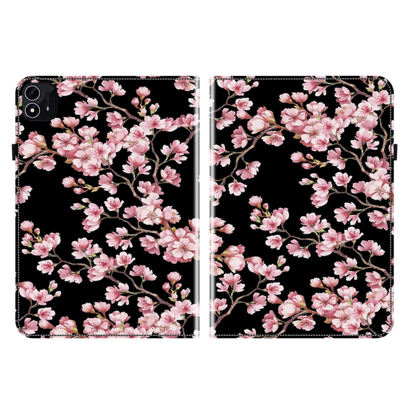 For itel Pad One 10.1 Crystal Texture Painted Leather Smart Tablet Case(Plum Bossom)