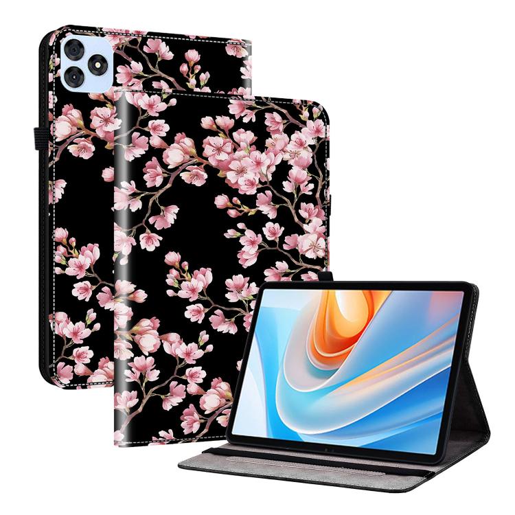 For itel VistaTab 30 Crystal Texture Painted Leather Smart Tablet Case(Plum Bossom)