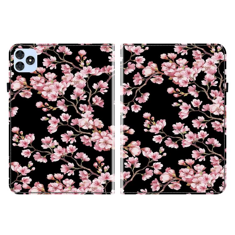 For itel VistaTab 30 Crystal Texture Painted Leather Smart Tablet Case(Plum Bossom)