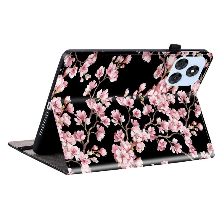 For itel VistaTab 30 Crystal Texture Painted Leather Smart Tablet Case(Plum Bossom)