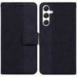 For Samsung Galaxy S25+ 5G Geometric Embossed Leather Phone Case(Black) - Galaxy S25+ 5G Cases by PMC Jewellery | Online Shopping South Africa | PMC Jewellery | Buy Now Pay Later Mobicred
