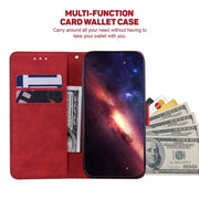For Samsung Galaxy S25+ 5G Geometric Embossed Leather Phone Case(Red)