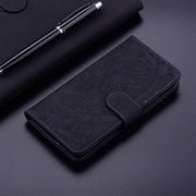 For Samsung Galaxy S25+ 5G Tiger Embossing Pattern Flip Leather Phone Case(Black)