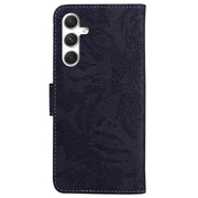 For Samsung Galaxy S25+ 5G Tiger Embossing Pattern Flip Leather Phone Case(Black)