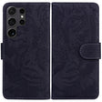For Samsung Galaxy S25 Ultra 5G Tiger Embossing Pattern Flip Leather Phone Case(Black) - Galaxy S25 Ultra 5G Cases by PMC Jewellery | Online Shopping South Africa | PMC Jewellery | Buy Now Pay Later Mobicred