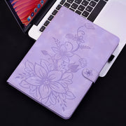 For itel Pad One 10.1 Lily Embossed Leather Tablet Case(Purple)