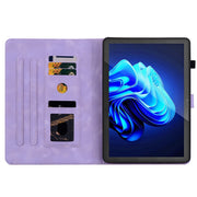 For itel Pad One 10.1 Lily Embossed Leather Tablet Case(Purple)