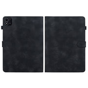 For itel Pad One 10.1 Lily Embossed Leather Tablet Case(Black)