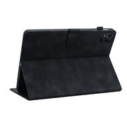 For itel Pad One 10.1 Lily Embossed Leather Tablet Case(Black)