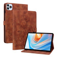 For itel VistaTab 30 Lily Embossed Leather Tablet Case(Brown) - Others by PMC TechLife | Online Shopping South Africa | PMC TechLife | Buy Now Pay Later Mobicred