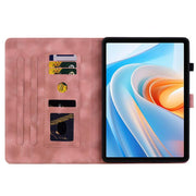 For itel VistaTab 30 Lily Embossed Leather Tablet Case(Pink)