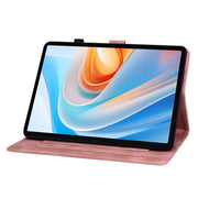 For itel VistaTab 30 Lily Embossed Leather Tablet Case(Pink)